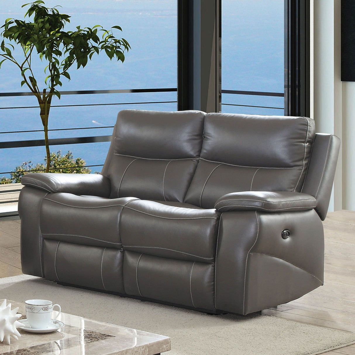 Lila - Sofa & Love Seat & Chair - Gray - Home Elegance USA