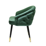 Modrest Elliot Contemporary Green & Black/Gold Dining Chair (Set of 2) - Home Elegance USA
