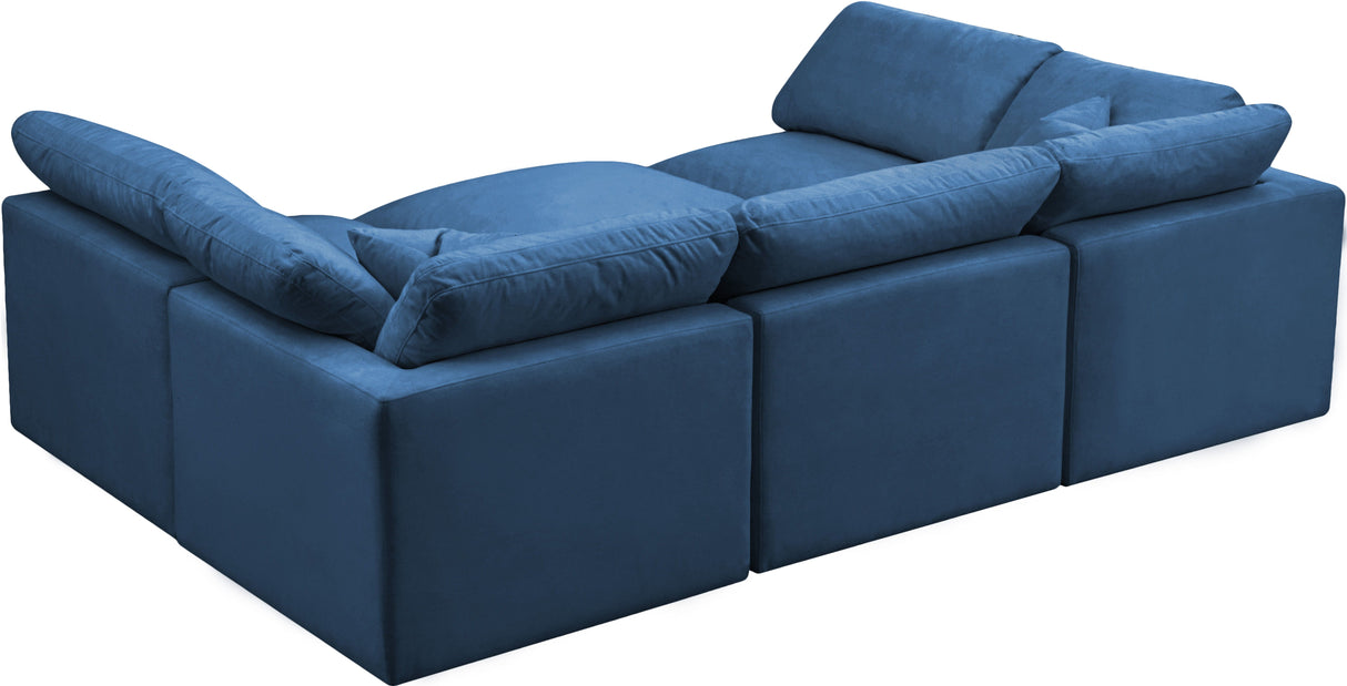 Plush - Cloud Modular Sectional - Navy - Fabric - Home Elegance USA