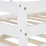 Full over Full Bunk Bed with Twin Size Trundle (White)(OLD SKU :LP000033AAK) - Home Elegance USA