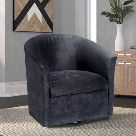 Eden Charcoal Swivel Chair - Home Elegance USA