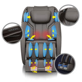BOSSCARE Massage Chair Recliner with Zero Gravity, Full Body Airbag Massage Chair with Bluetooth Speaker, Foot Roller Brown Home Elegance USA