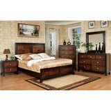 Patra - 5 Piece Queen Bedroom Set With Chest - Acacia / Walnut - Home Elegance USA