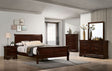 Louis Philippe - Queen Bed & 1 Nightstand & Dresser & Mirror & Chest - Cherry