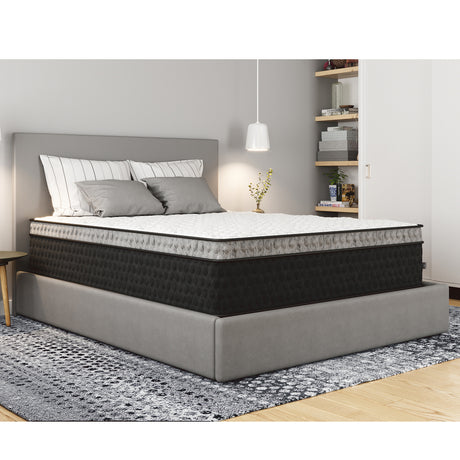 Cal King - Nova Lux Copper Cool Hybrid Euro - Top 14" - Medium Feel | Home Elegance USA