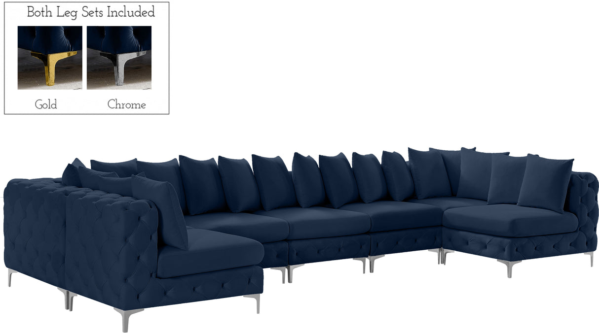 Tremblay - Modular Sectional 7 Piece - Navy - Fabric - Home Elegance USA