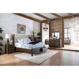 Hutchinson - 5 Piece Queen Bedroom Set With 2Ns - Rustic Natural Tone / Beige - Wood - Home Elegance USA