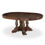 Aico Furniture - Windsor Court 5 Piece Round Dining Table Set In Vintage Fruitwood - 70001-03-04-5Set