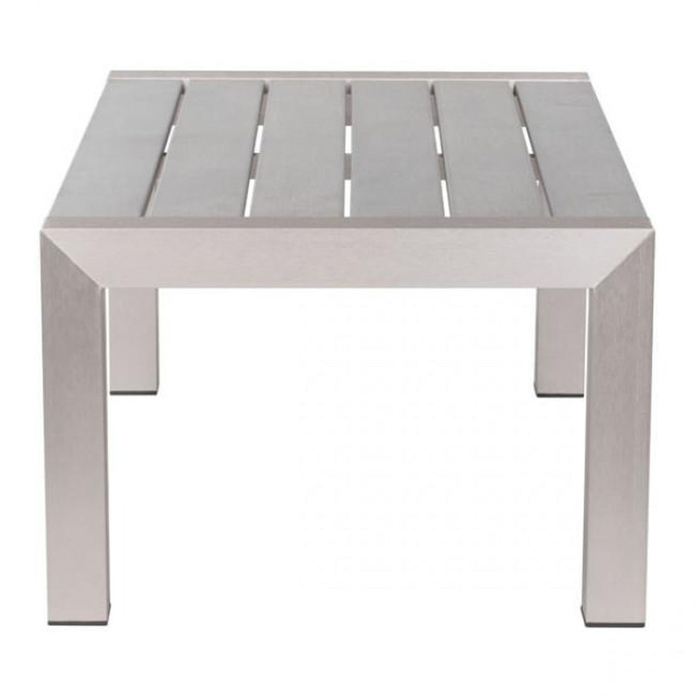 Zuo Cosmopolitan Coffee Table Brushed Aluminum