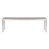 Zuo Metropolitan Double Bench Brushed Aluminum