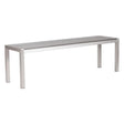 Zuo Metropolitan Double Bench Brushed Aluminum | Zuo Modern