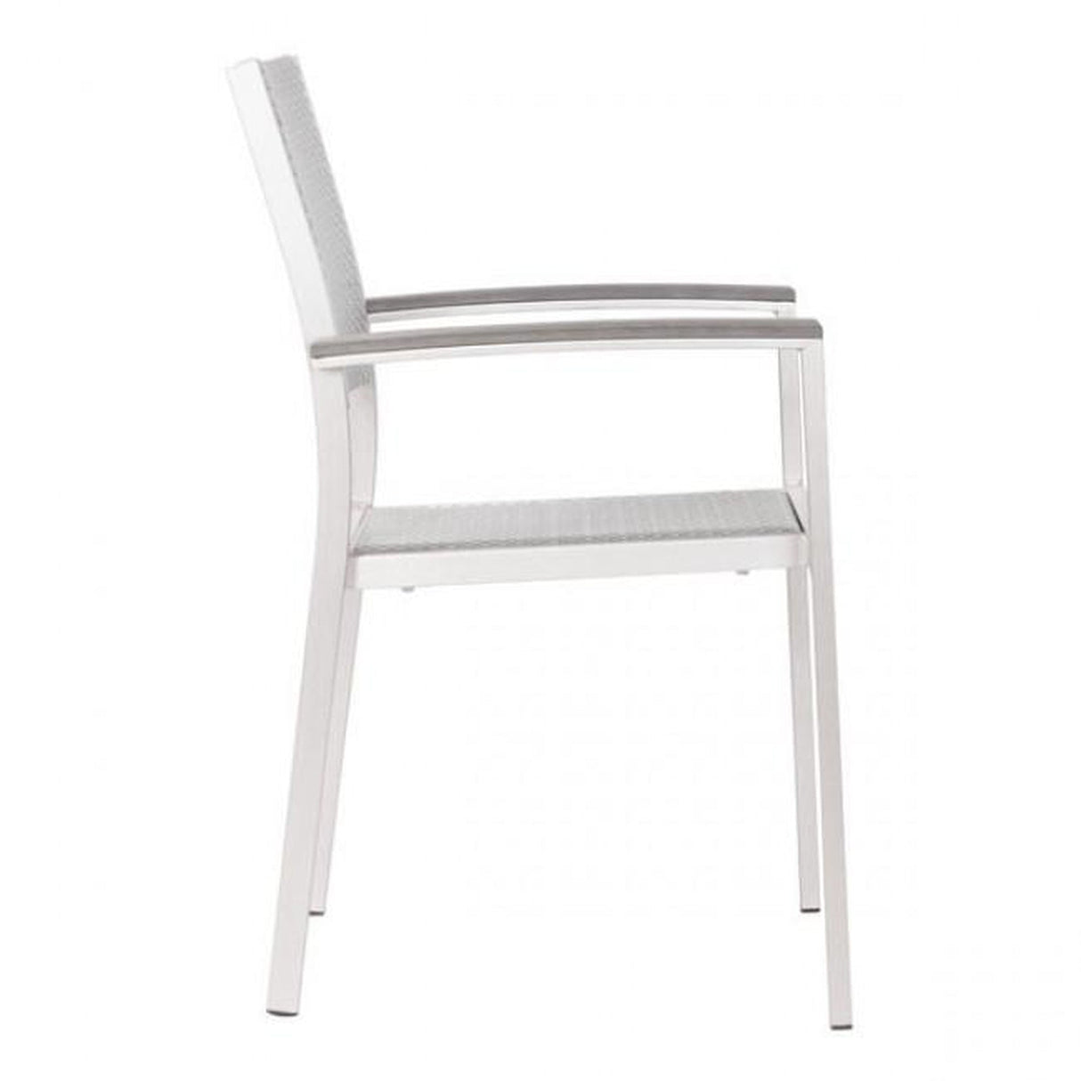 Zuo Metropolitan Arm Chair Brushed Aluminum - Set Of 2