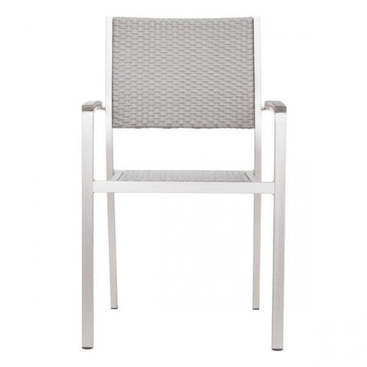 Zuo Metropolitan Arm Chair Brushed Aluminum - Set Of 2