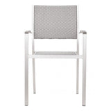 Zuo Metropolitan Arm Chair Brushed Aluminum - Set Of 2