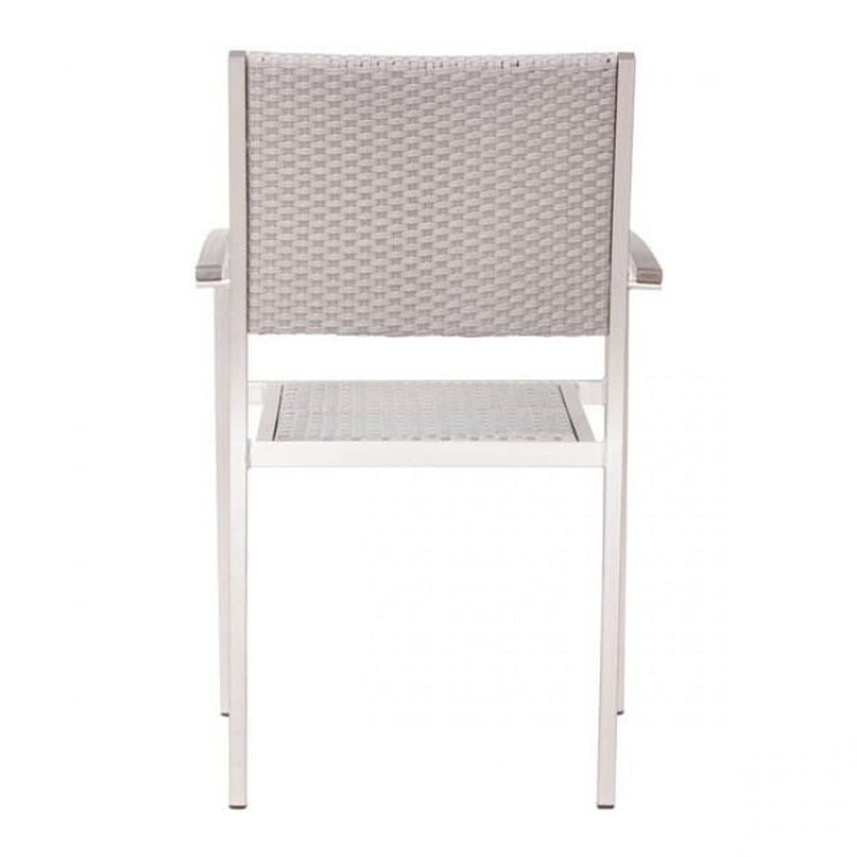 Zuo Metropolitan Arm Chair Brushed Aluminum - Set Of 2