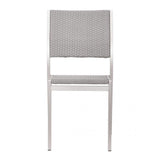 Zuo Metropolitan Dining Armless Chair Brushed Aluminum - Set Of 2