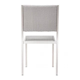 Zuo Metropolitan Dining Armless Chair Brushed Aluminum - Set Of 2