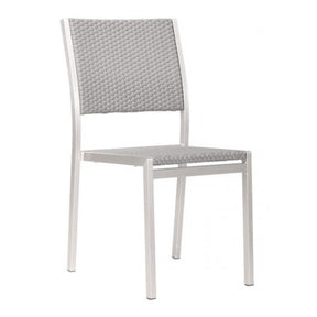 Zuo Metropolitan Dining Armless Chair Brushed Aluminum - Set Of 2 | Zuo Modern