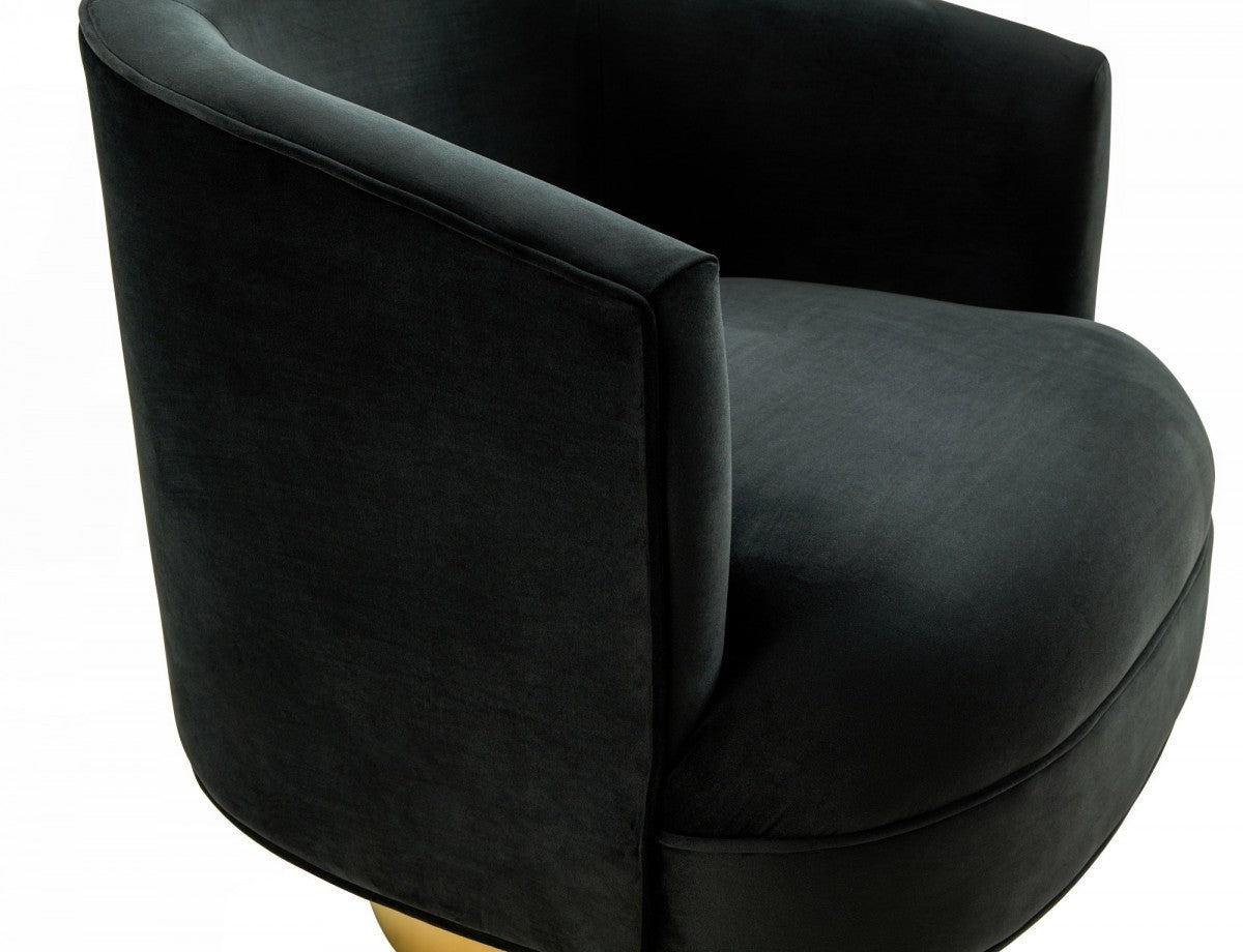 Divani Casa Basalt Modern Black Fabric Accent Chair - Home Elegance USA