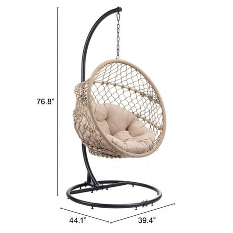 Zuo Bilbao Hanging Chair Gray