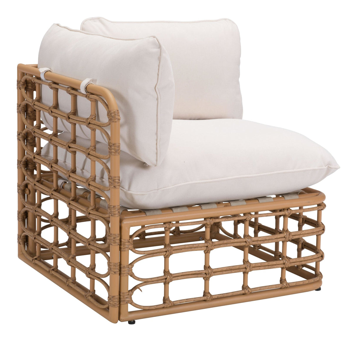 Zuo Kapalua Corner Chair Beige & Natural