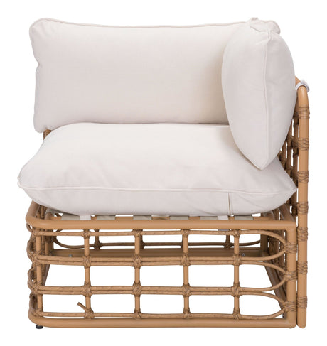 Zuo Kapalua Corner Chair Beige & Natural