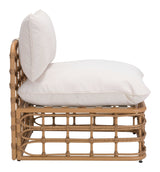 Zuo Kapalua Middle Chair Beige & Natural