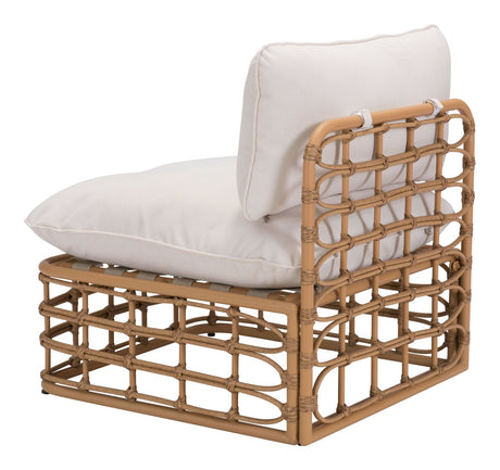 Zuo Kapalua Middle Chair Beige & Natural