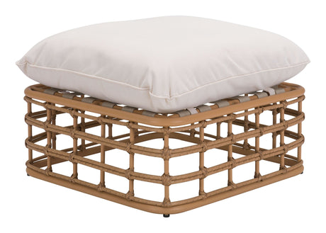 Zuo Kapalua Ottoman Beige & Natural