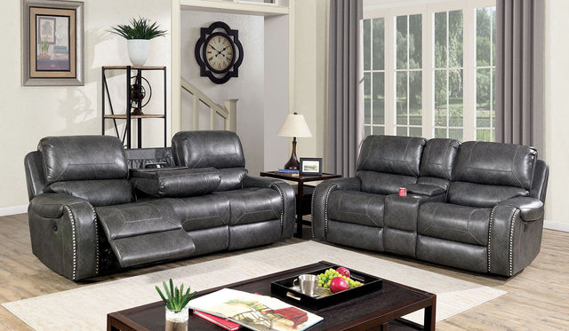 Walter - Sofa & Loveseat - Gray - Home Elegance USA