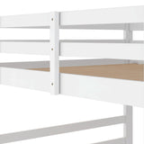 Full Over Full Bunk Bed with Ladder, White（OLD SKU:WF282788AAK） - Home Elegance USA