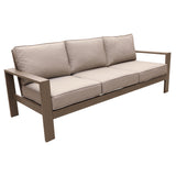 4 Piece Sofa Seating Group with Firepit, Wood Grained