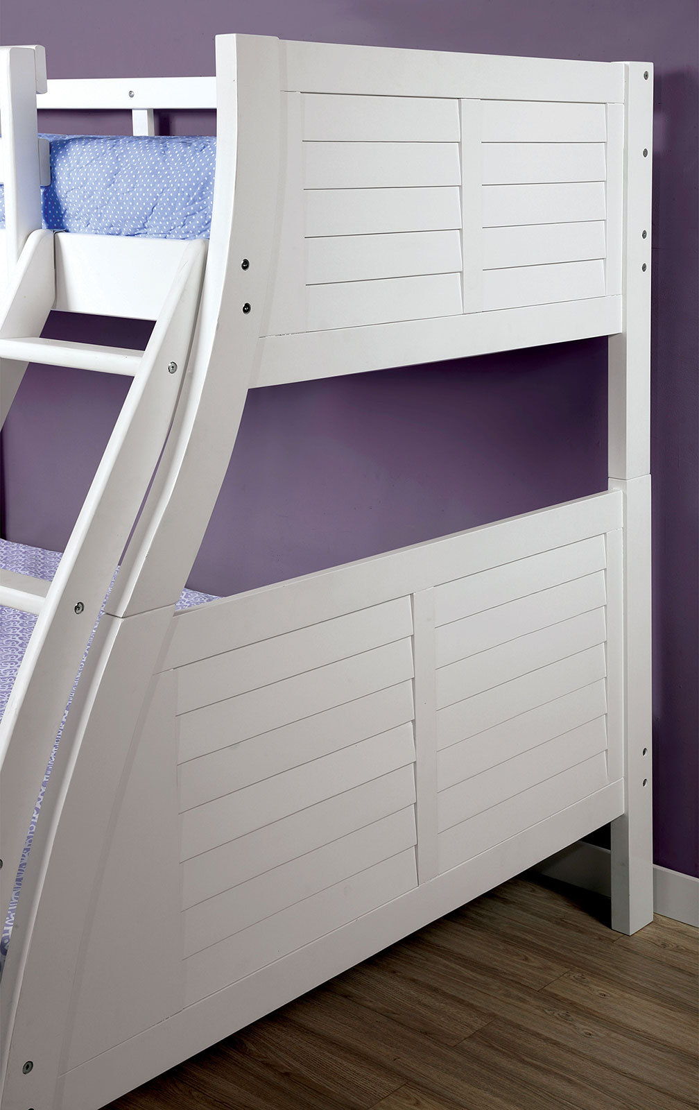 Hoople - Twin/Full Bunk Bed - White - Home Elegance USA