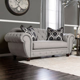 Viviana - Sofa & Loveseat - Gray / Black - Home Elegance USA