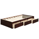 Orisfur. Twin Size Platform Storage Bed with 3 Drawers - Home Elegance USA