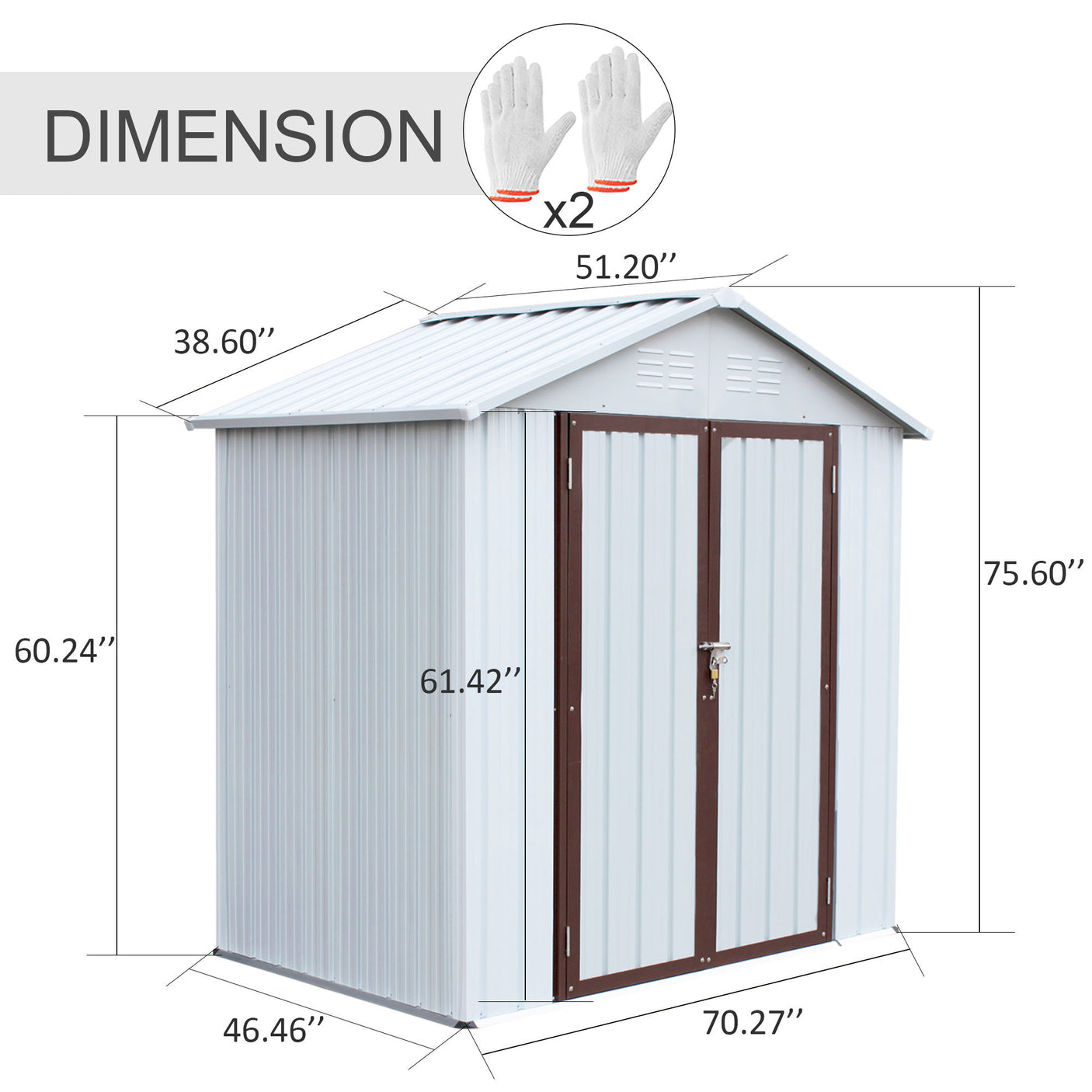 6X4FT  Outdoor Storage Sheds