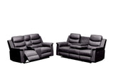 Reclining sofa with Middle Console Slipcover,  Stretch 3 seat Reclining Sofa Covers (BLACK, 3 Seat Recliner Cover with Console)  BLACK  faux Leather Home Elegance USA