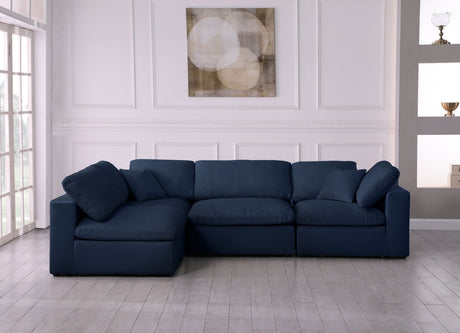 Serene - Cloud Modular Sectional 4 Piece - Navy - Home Elegance USA