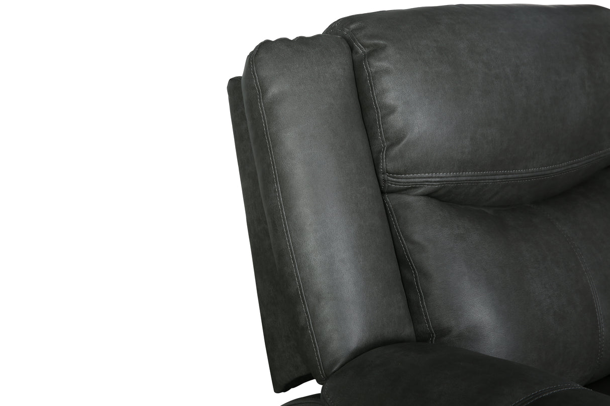 Global United Transitional Leather-Air Reclining Loveseat Home Elegance USA