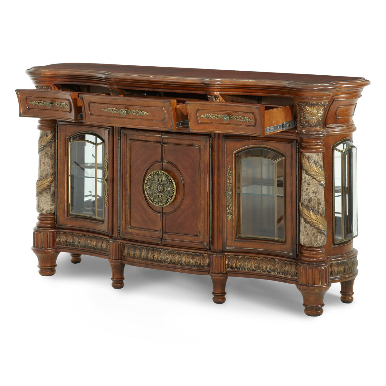 Villa Valencia Sideboard & Mirror Set