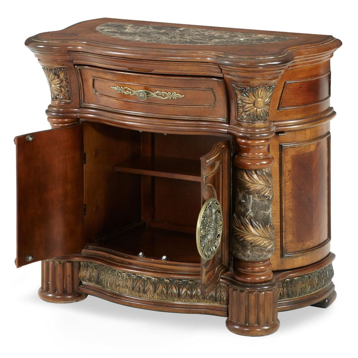 Michael Amini Villa Valencia Bedside Chest Nightstand - Home Elegance USA