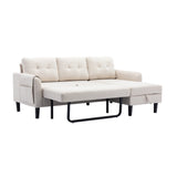 UNITED WE WIN Sectional Sofa Reversible Sectional Sleeper Sectional Sofa with Storage Chaise - Home Elegance USA