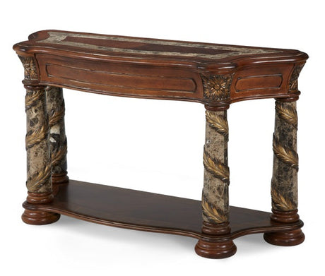 Aico Furniture - Villa Valencia Sofa Table In Chestnut - 72203-55