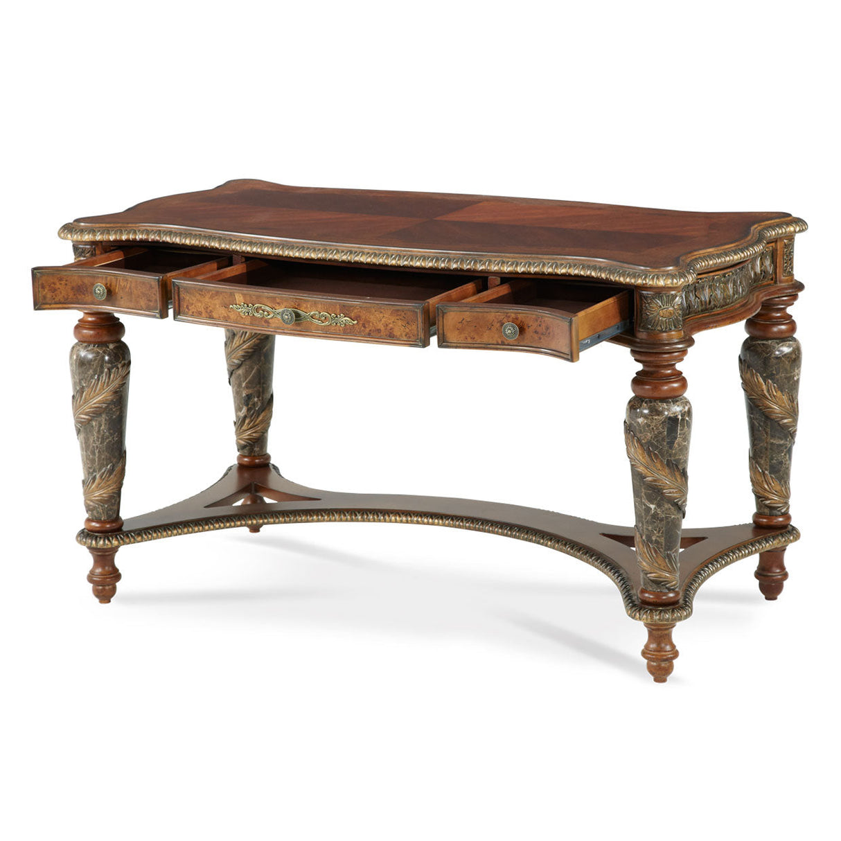 Aico Furniture - Villa Valencia Writing Desk In Chestnut - 72277-55