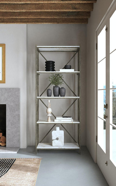 Hooker Furniture Commerce & Market Metal-Stone Etagere