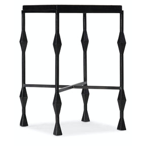 Commerce & Market Side Table White Travertine Black Metal – Hooker Furniture