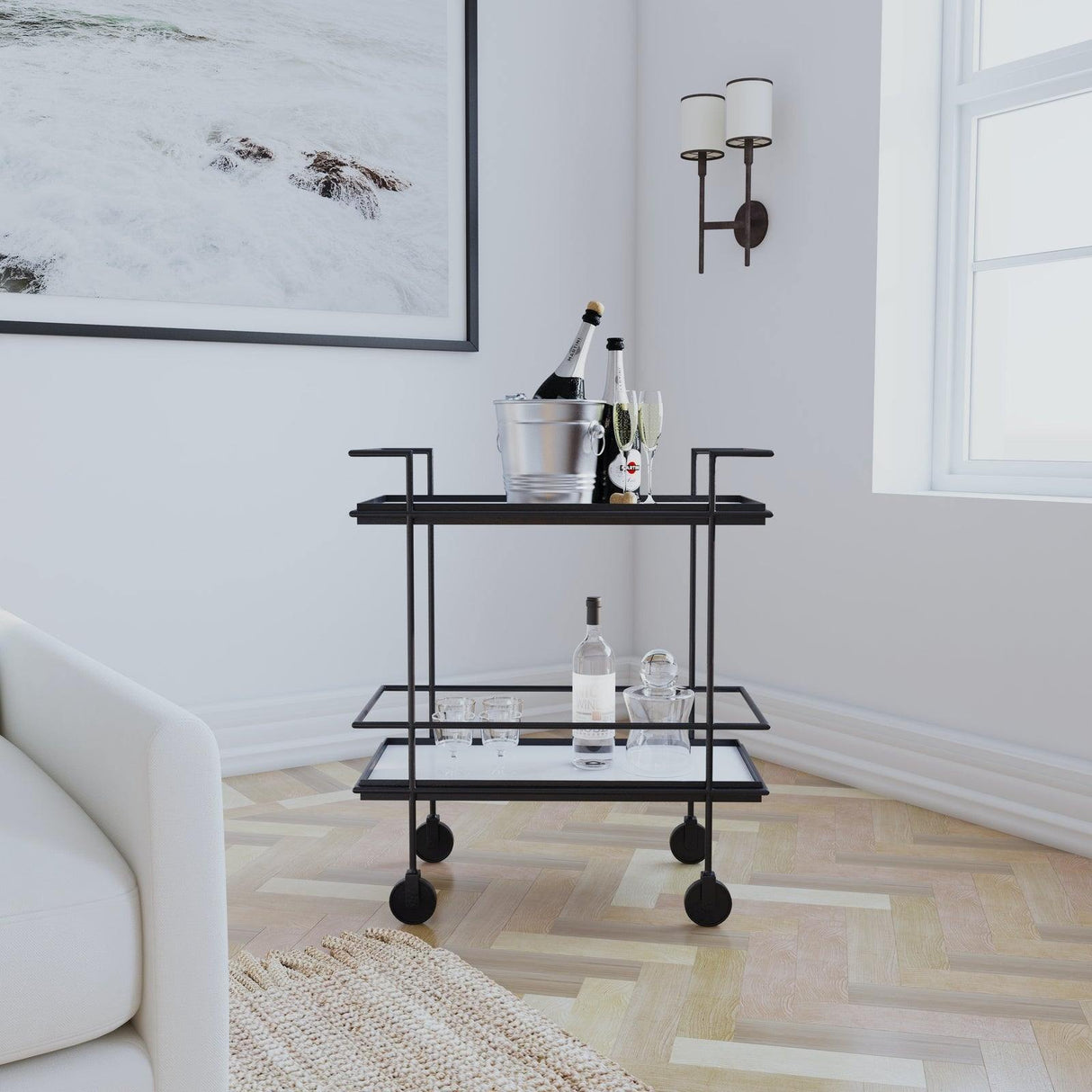 Hooker Furniture Commerce & Market Bar Cart