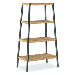 Commerce & Market Bookcase Fiber Rush Shelves Black Metal – Hooker Furniture