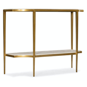 Commerce & Market Console Table White Travertine & Gold – Hooker Furniture