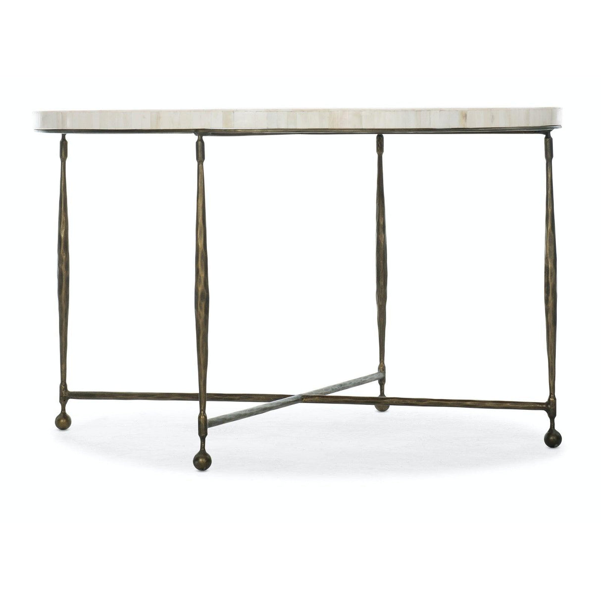 Hooker Furniture Commerce & Market Round Bone Inlay Cocktail Table